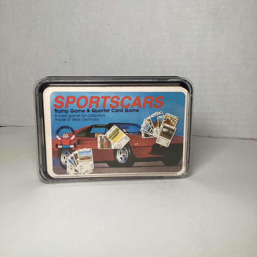 Discovery Toys Sportscars Trump Game Quartet Card Game West Germany Vintage